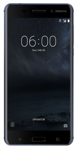 Nokia 6 Dual Sim - 32GB, 3GB RAM, 4G LTE, Blue